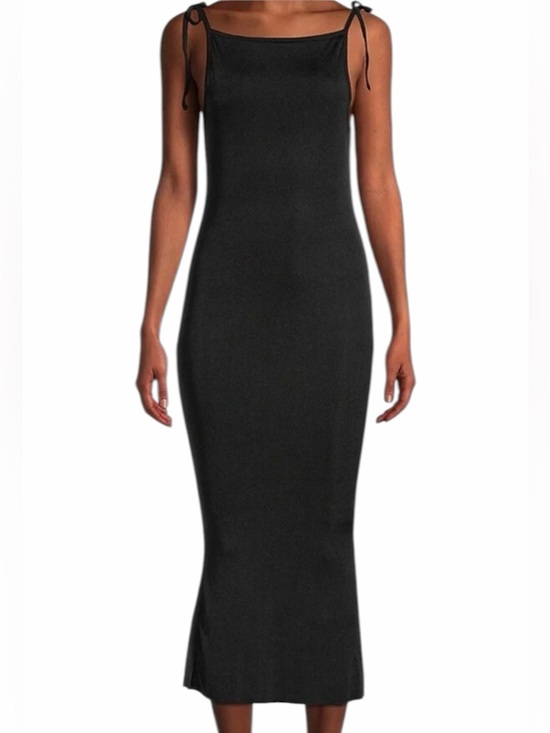 WeWoreWhat Dresses & Skirts - WeWoreWhat x Danielle Bernstein Black Tie-Strap Midi Dress